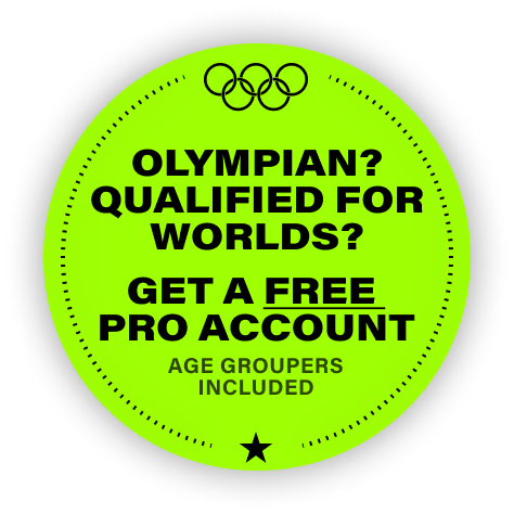 Olympian? Qualified for worlds? Get a free pro account (age groupers included).